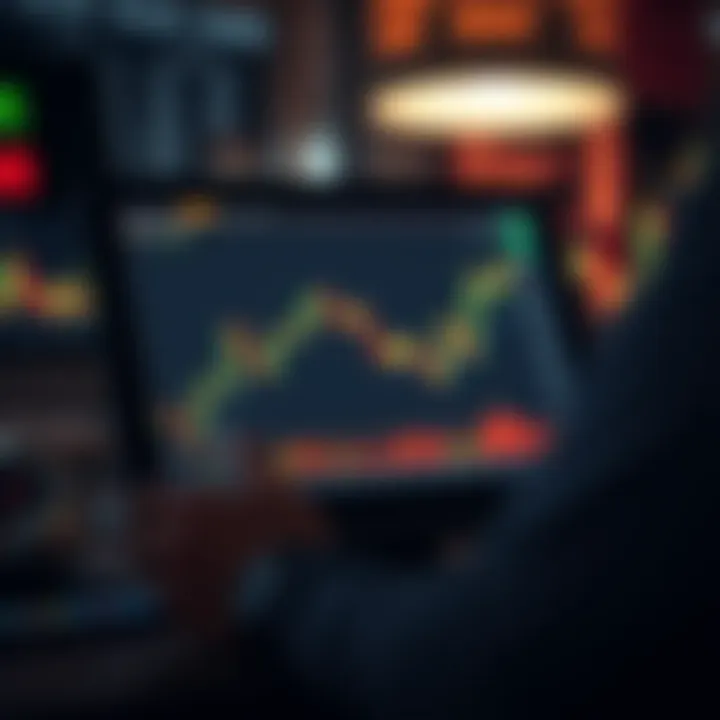 Graph displaying automated trading performance trends on a digital device screen