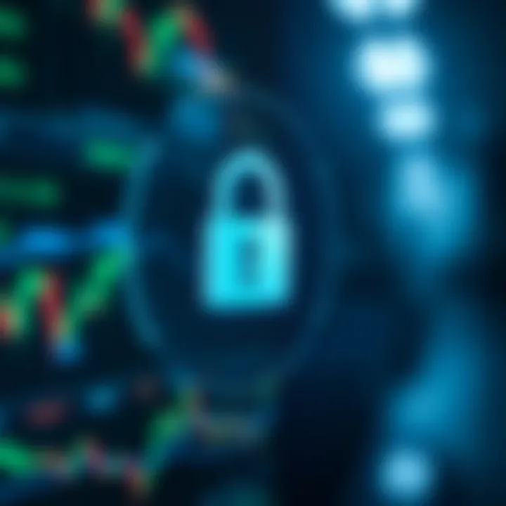 Ensuring Security in Forex Trading Platforms Secure login interface with padlock icon indicating safety in forex trading platforms
