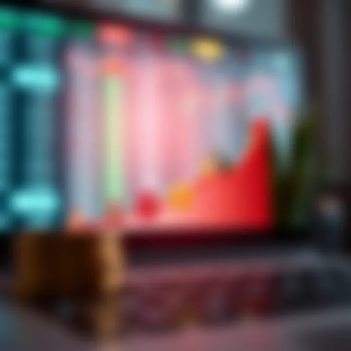 Graph showing upward trend with icons representing investment goals and budget constraints