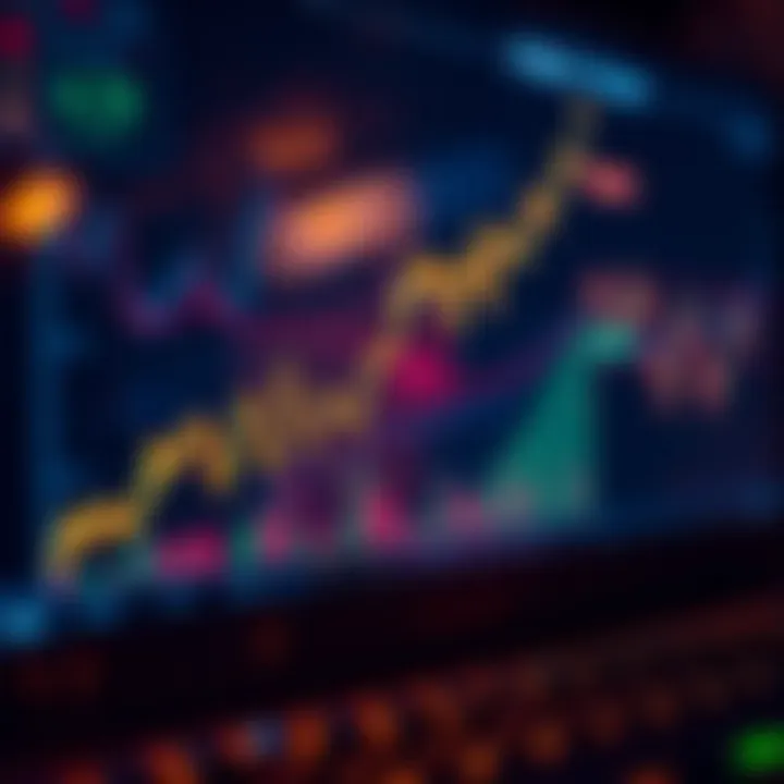 Currency Market Trends on Digital Trading Platform Graph showing upward trend in currency trading on digital platform