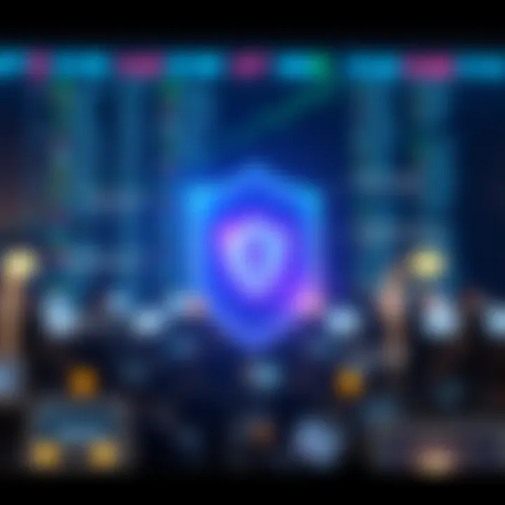 Illustration of security shield symbolizing safety features in Indian online trading applications