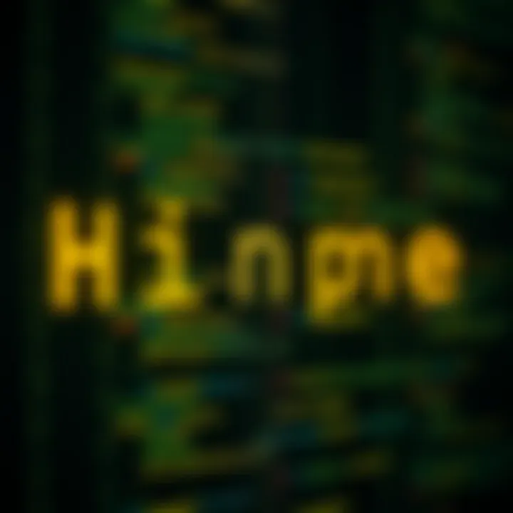 Visual representation of binary code conversion from a name shown alongside programming code snippets