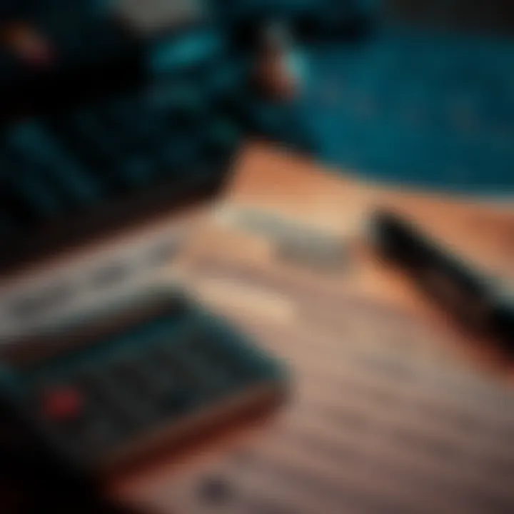 Illustration of financial documents and calculator highlighting hidden costs in options trading