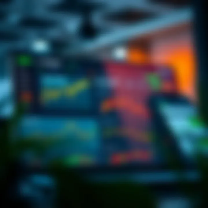 Dashboard view showcasing various features of a popular Indian trading app including stock graphs and portfolio overview