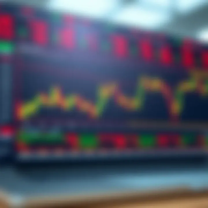 Illustration of a forex trading platform dashboard with currency pairs and live market charts