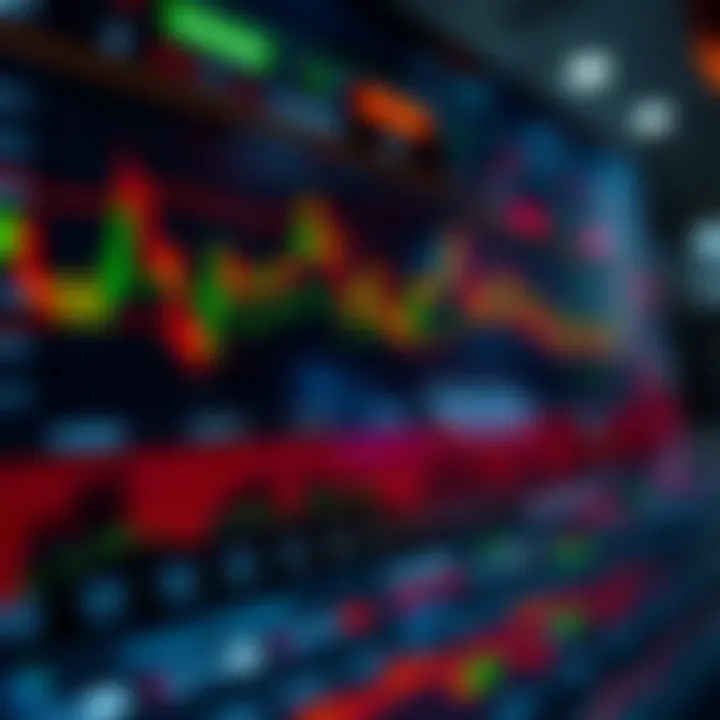 Digital trading platform interface displaying live forex market charts and currency pair data