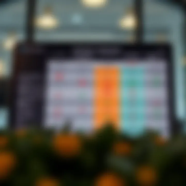 Comparison chart highlighting brokerage fees and key features of trading platforms