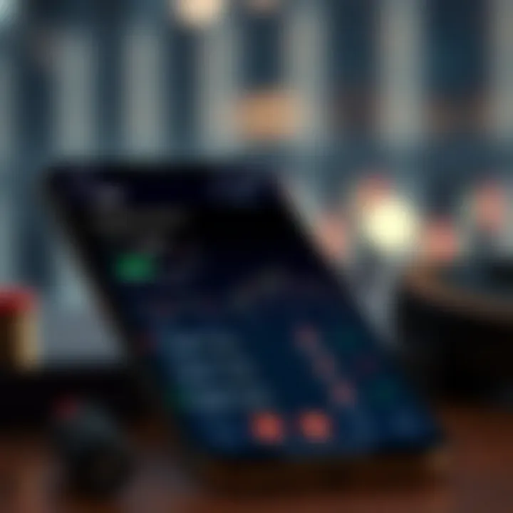 User interface of a trading app showing risk management tools and fee details