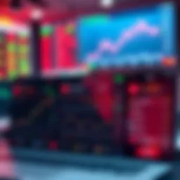 Interface displaying various features of leading trading applications in India with charts and trading tools