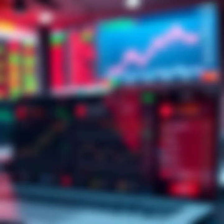 Interface displaying various features of leading trading applications in India with charts and trading tools