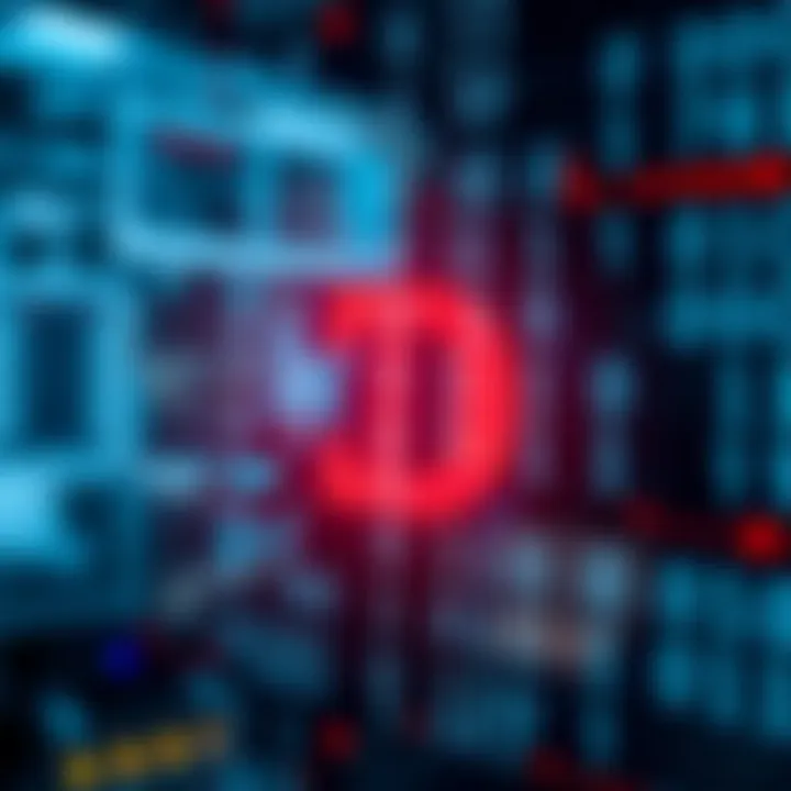 Binary Code in Computing Systems and Technology Visual representation of binary code integrated within computing systems and technology applications