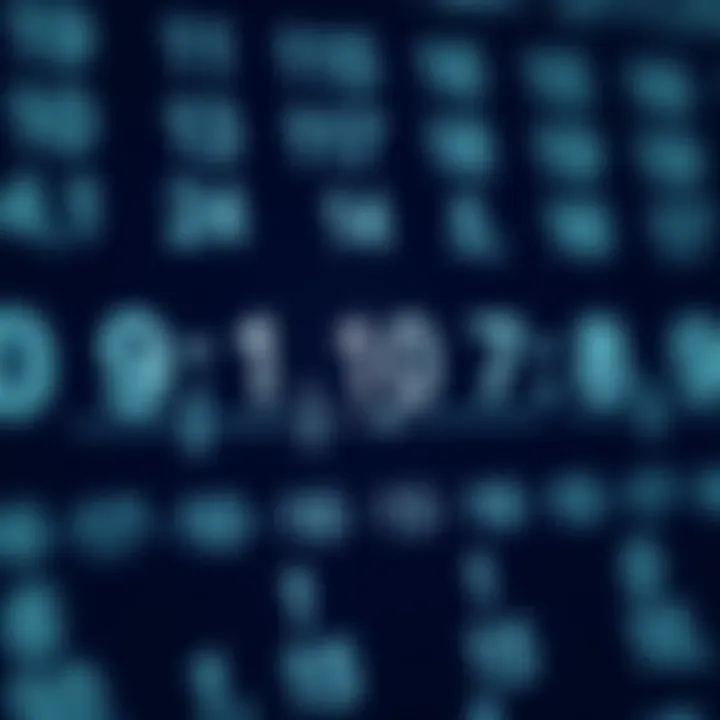 Diagram showing binary digits representing decimal numbers from one to fifteen