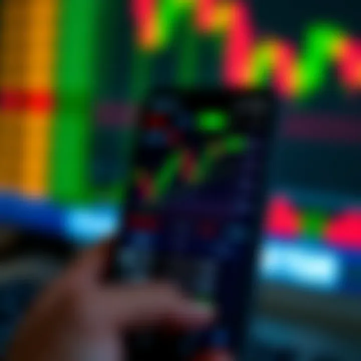 Mobile screen displaying a secure binary trading app interface with charts and options